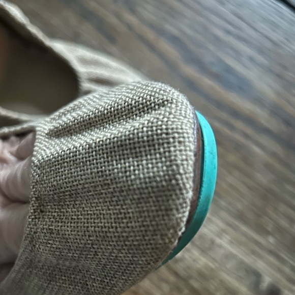 Tieks Brentwood Vegan Ballet Flats Women’s Size 7 Natural Woven Burlap - Picture 4 of 7